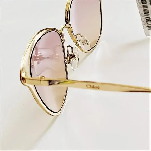 NWT Chloé Women'sFelicy Cat-Eye Metal Frame Sunglasses